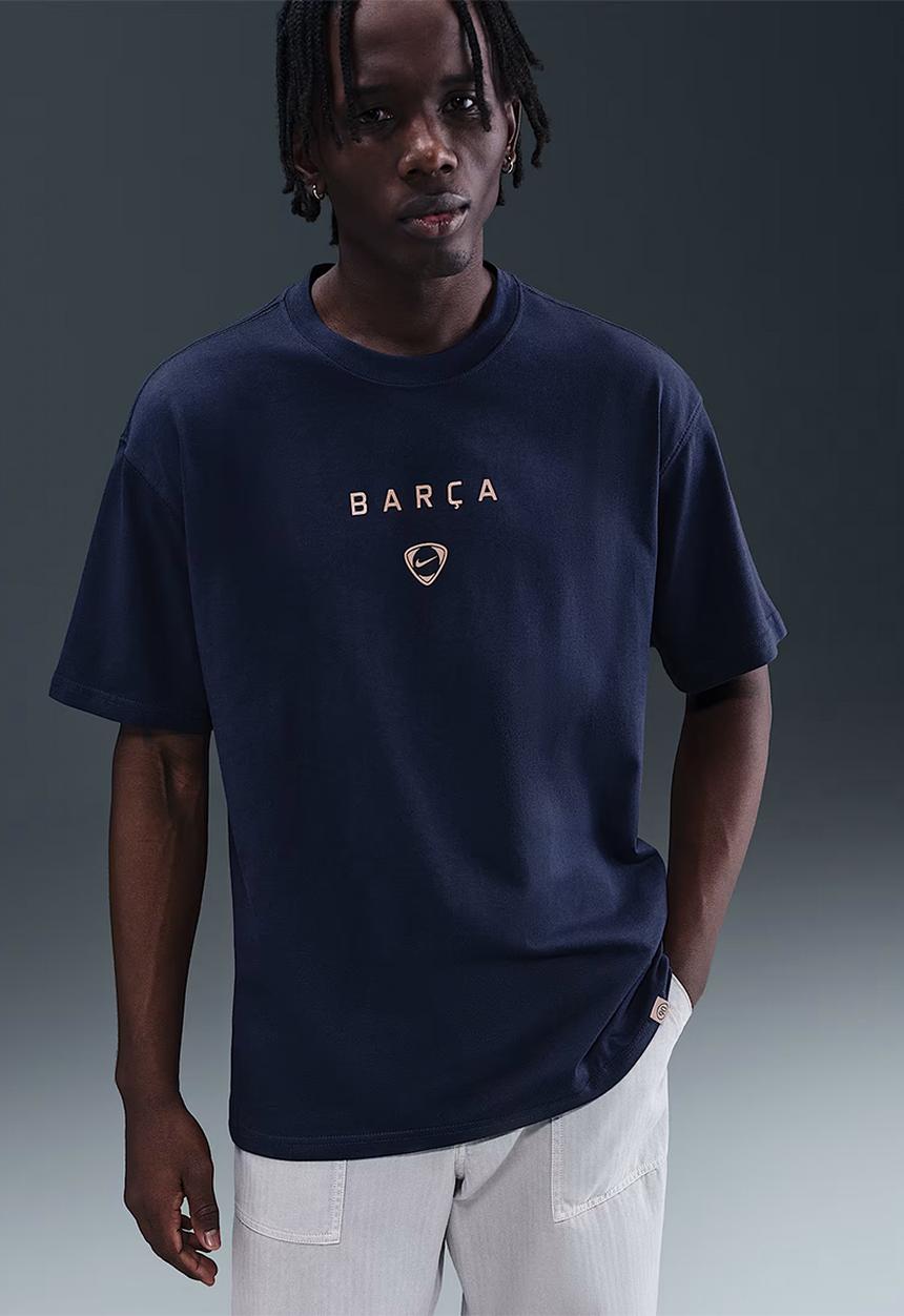 Barcelona FC Nike T90 Wrdark Tee - Midnight Navy