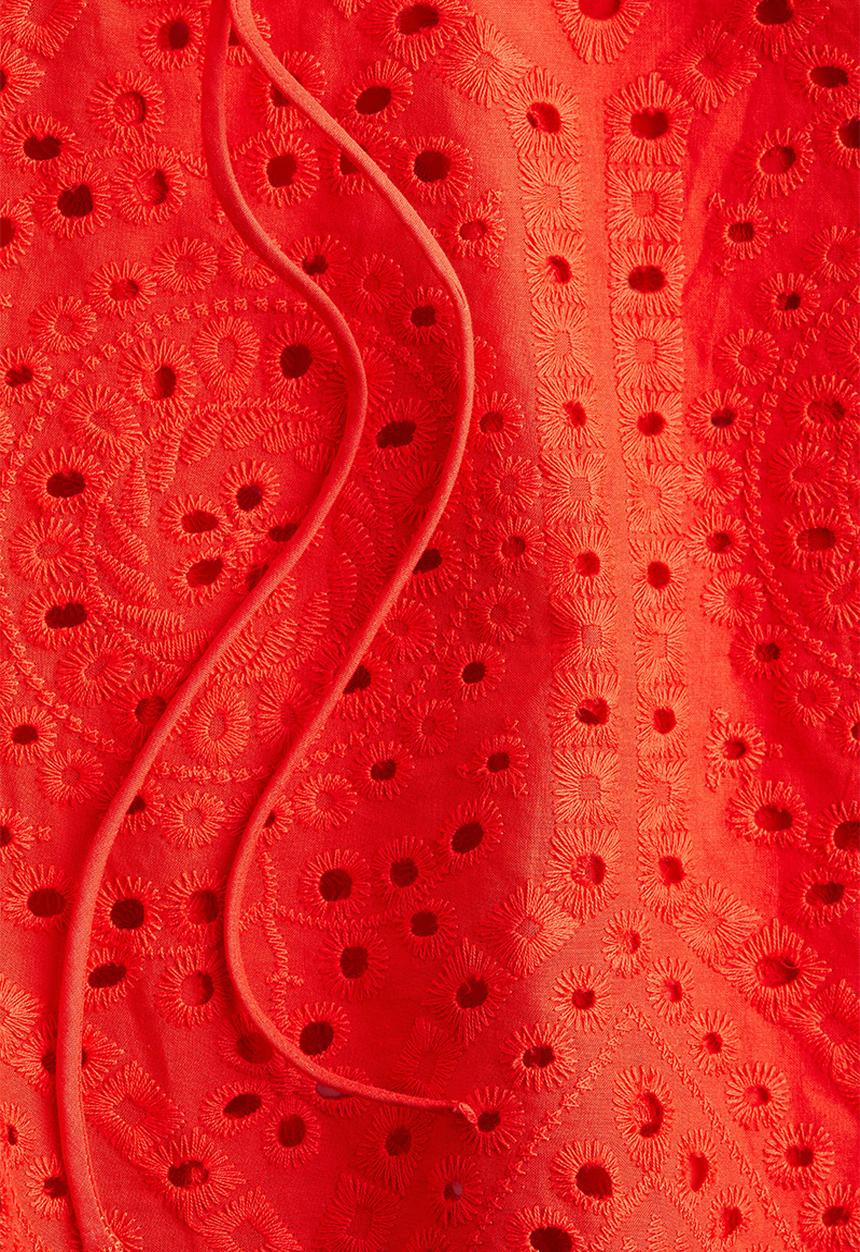 H&M - Broderie anglaise blouse - red