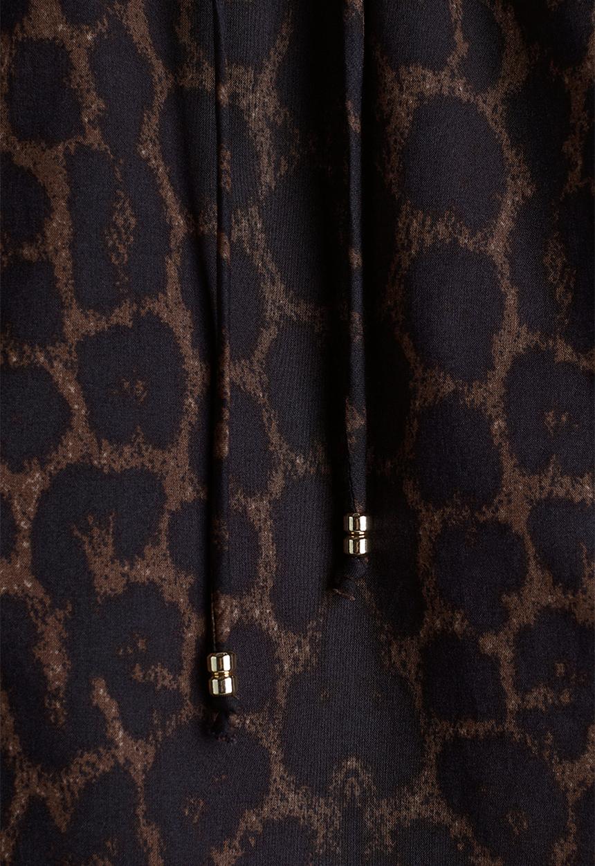 H&M - Printed drawstring shorts - brown leopard print