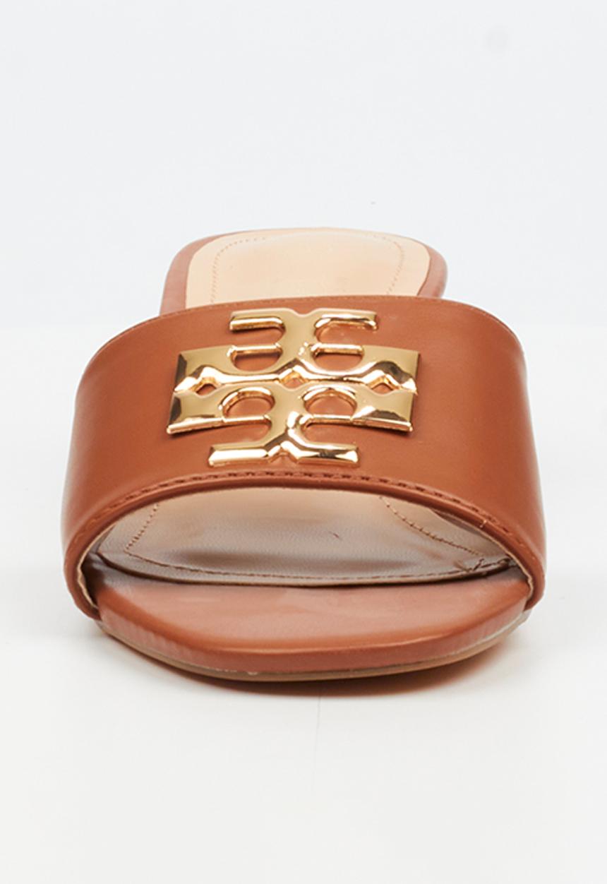 Miss Black - Bina 1 block heel mule - chocolate