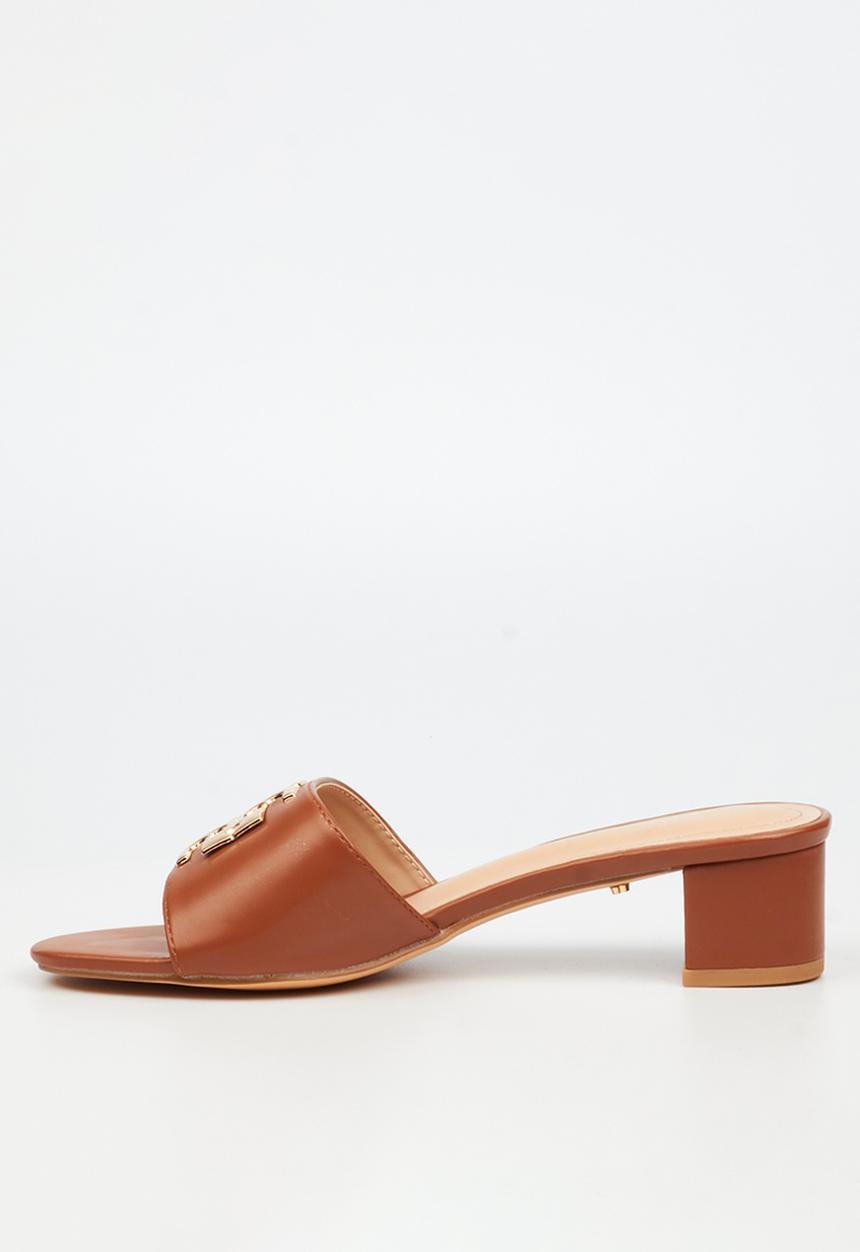 Miss Black - Bina 1 block heel mule - chocolate