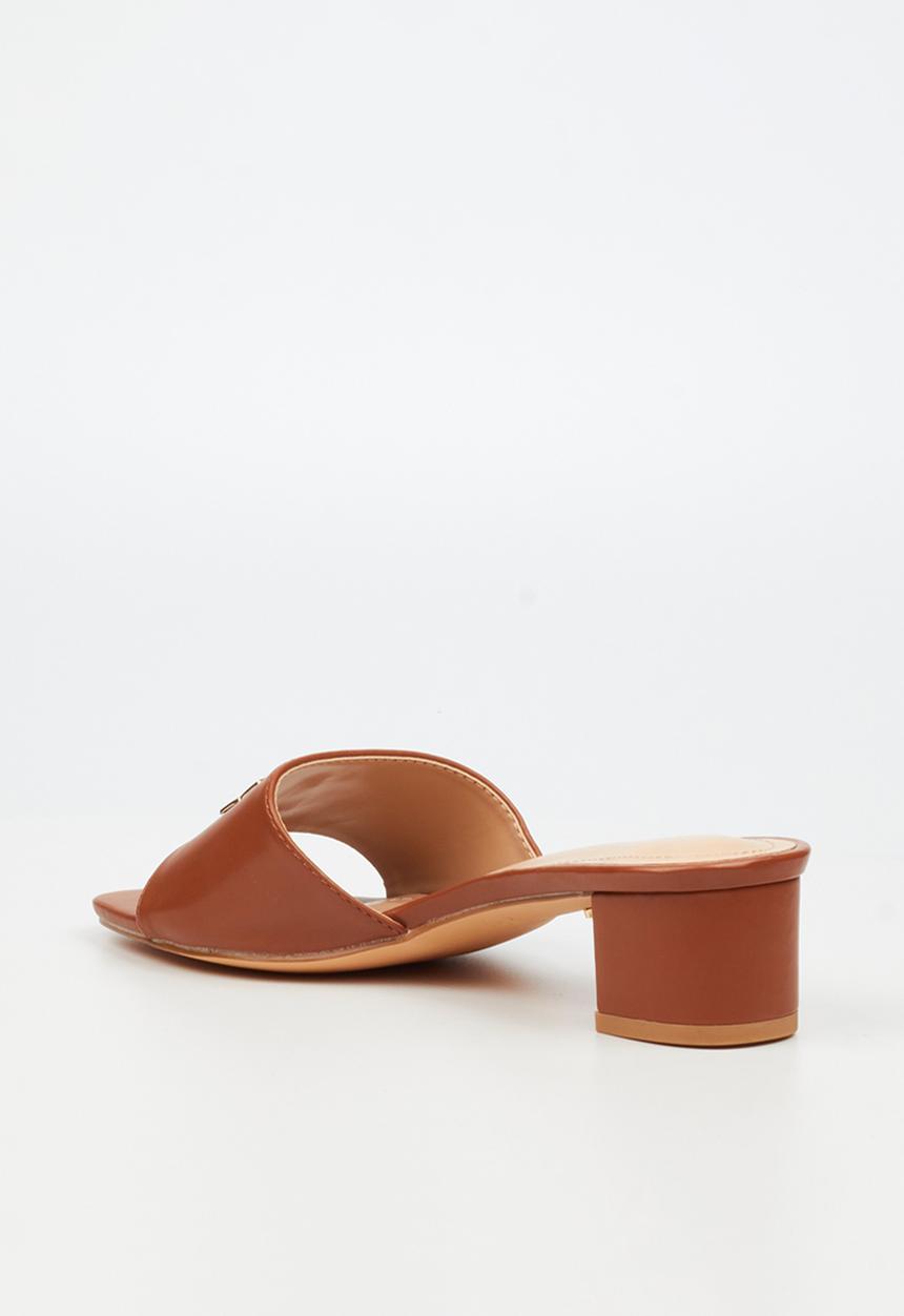Miss Black - Bina 1 block heel mule - chocolate