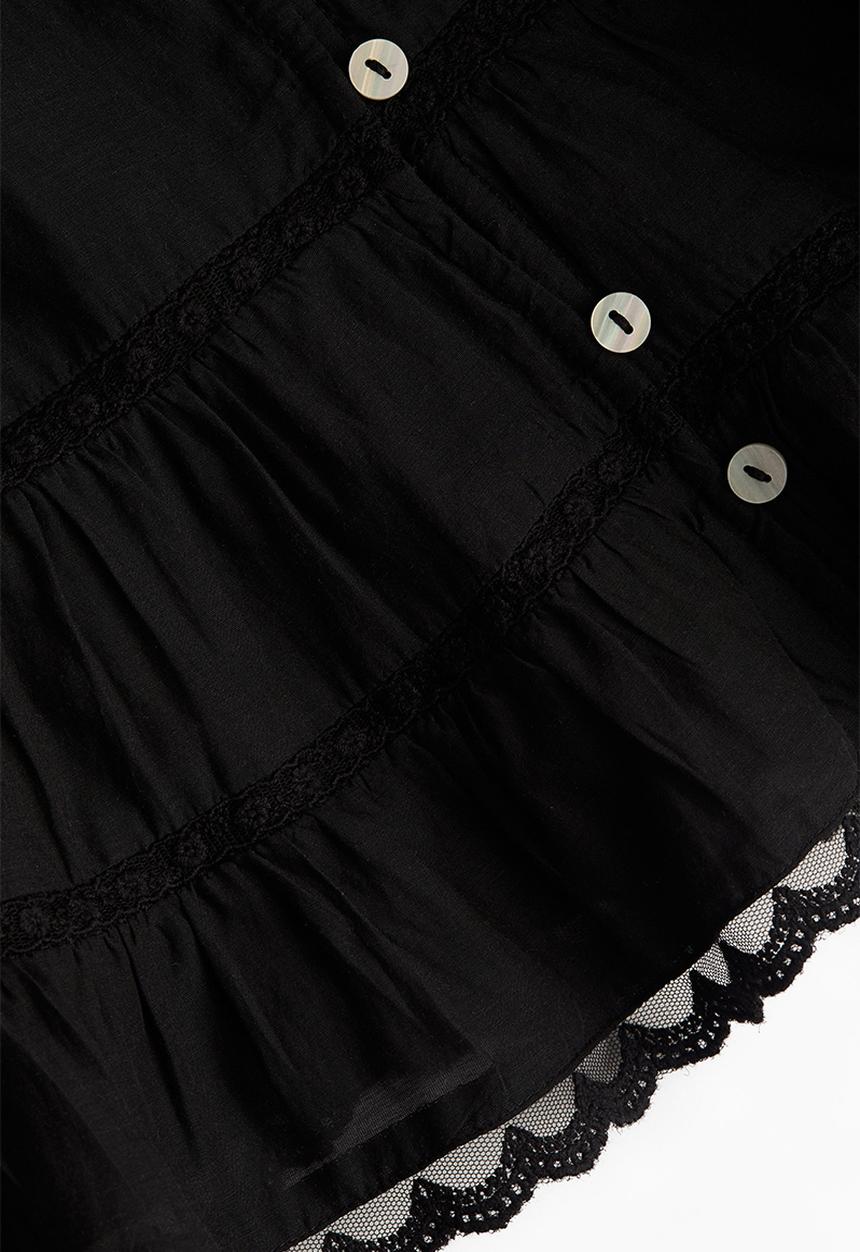 H&M - Pintucked blouse - black