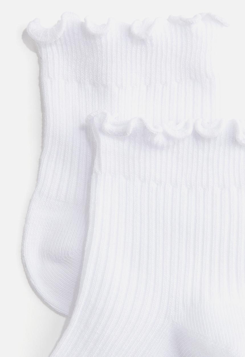 H&M - 5-pack ankle socks - white