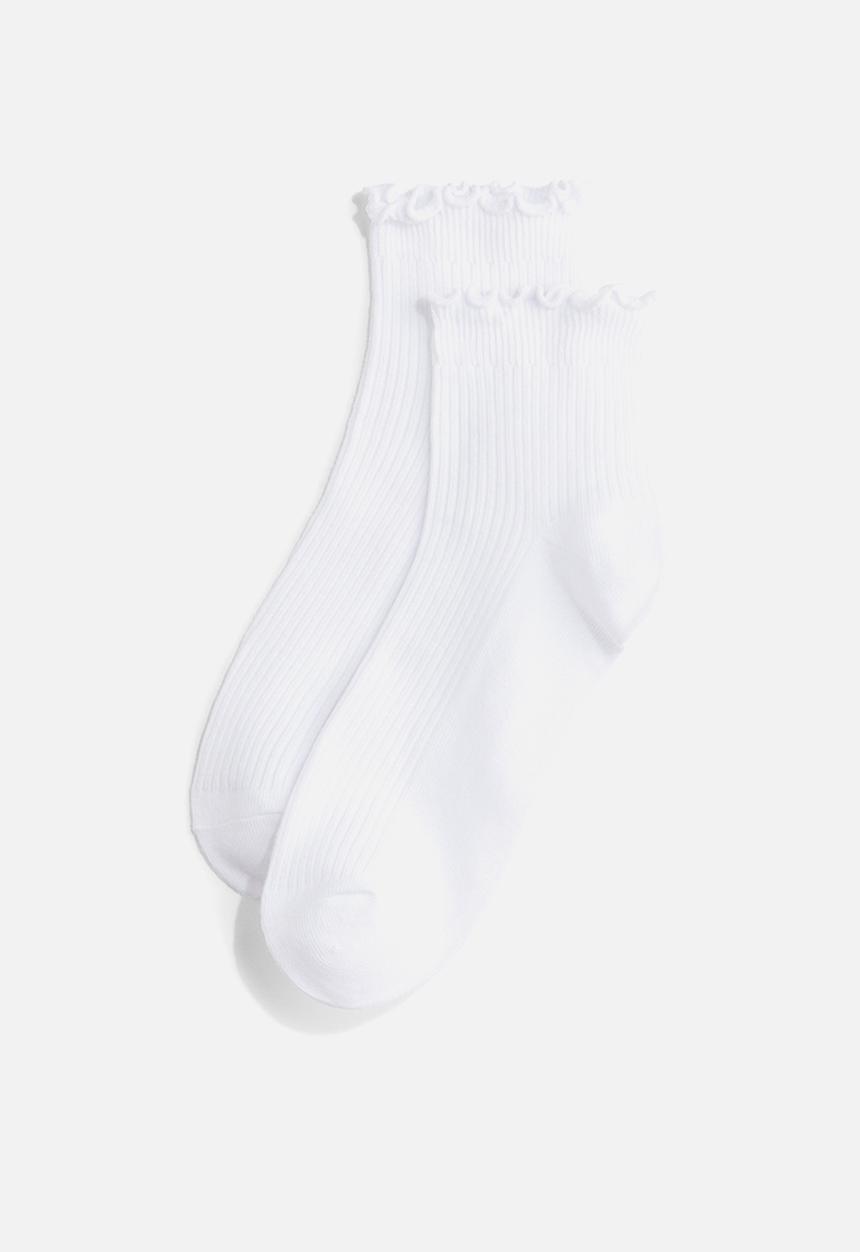 H&M - 5-pack ankle socks - white