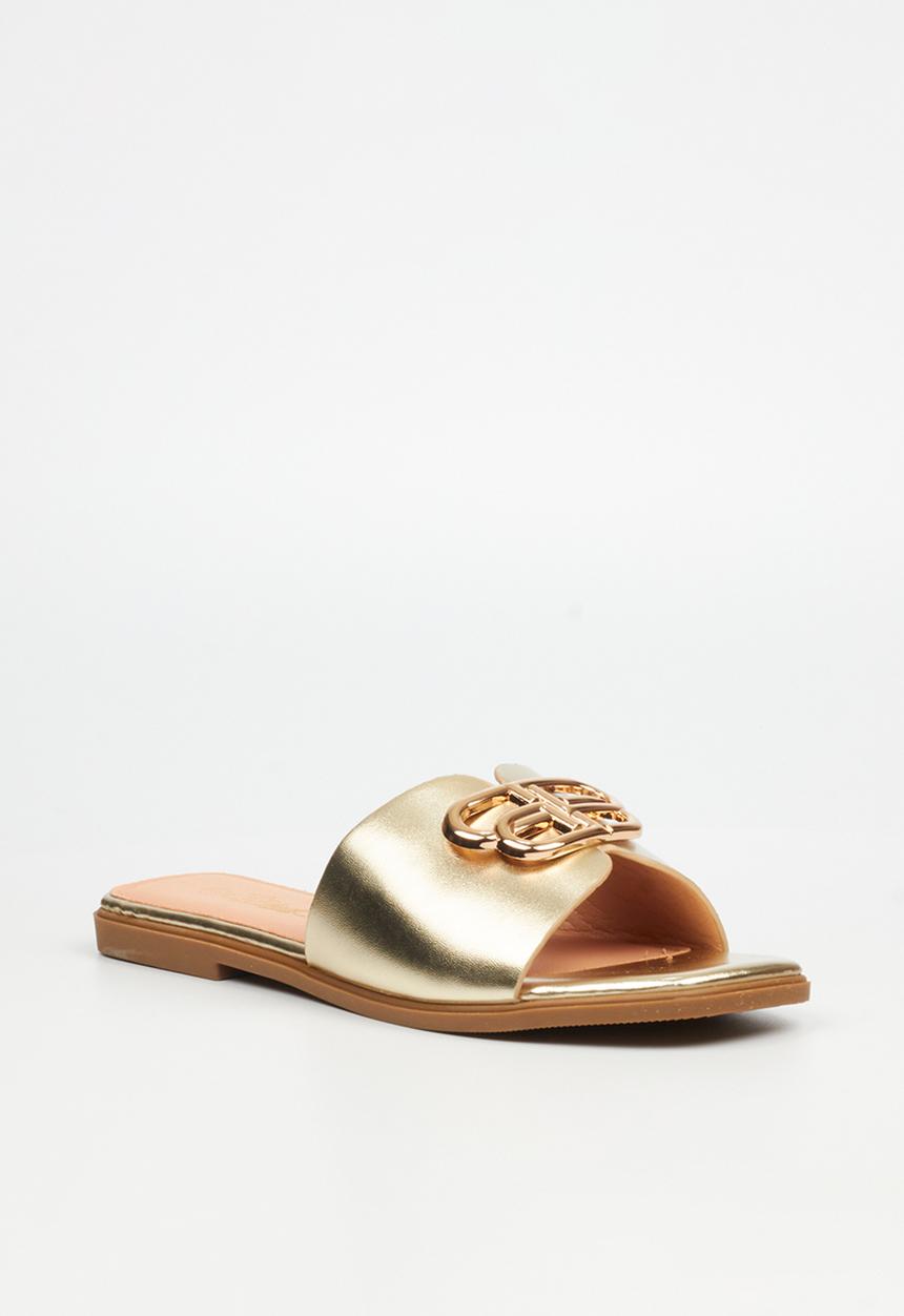 Miss Black - Syrup 1 flat sandal - gold