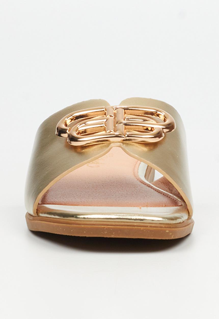 Miss Black - Syrup 1 flat sandal - gold