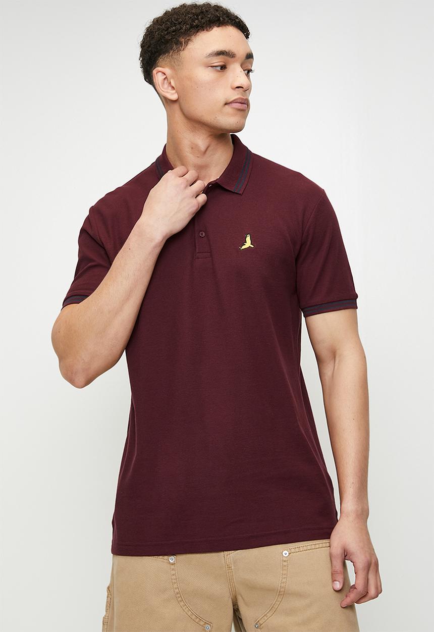 Brave Soul - Polo T-Shirts - Burgundy