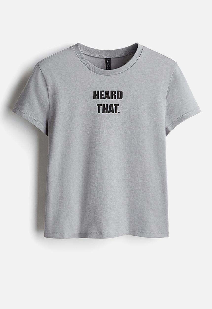 H&M - Printed t-shirt - grey,multi
