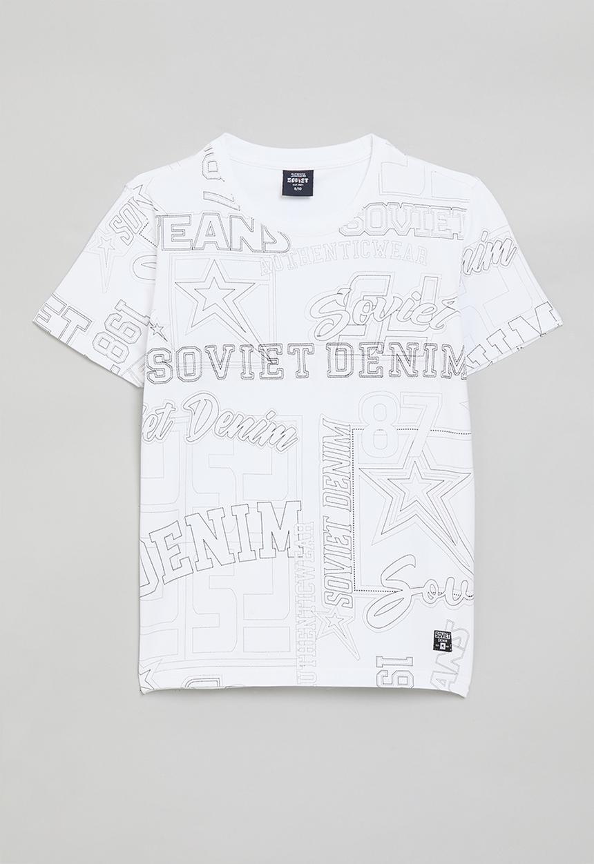 SOVIET - Boys fashion T-shirt - white