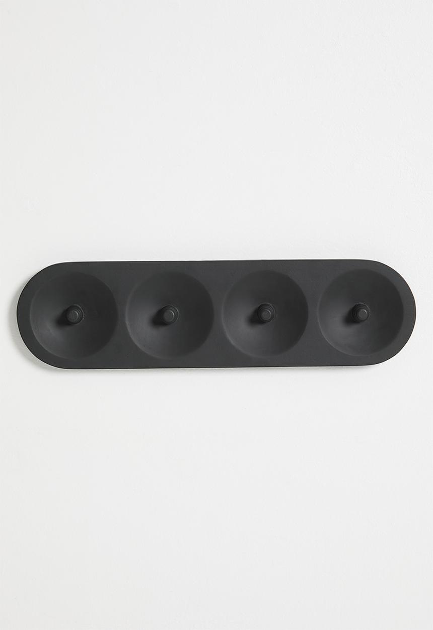 Sixth Floor - Wooden Dot Hook - Black