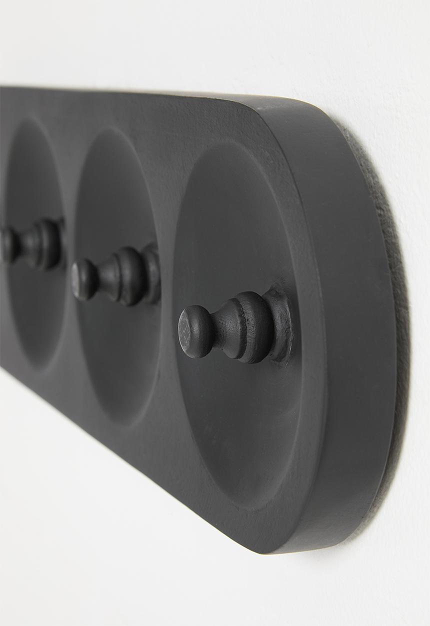 Sixth Floor - Wooden Dot Hook - Black