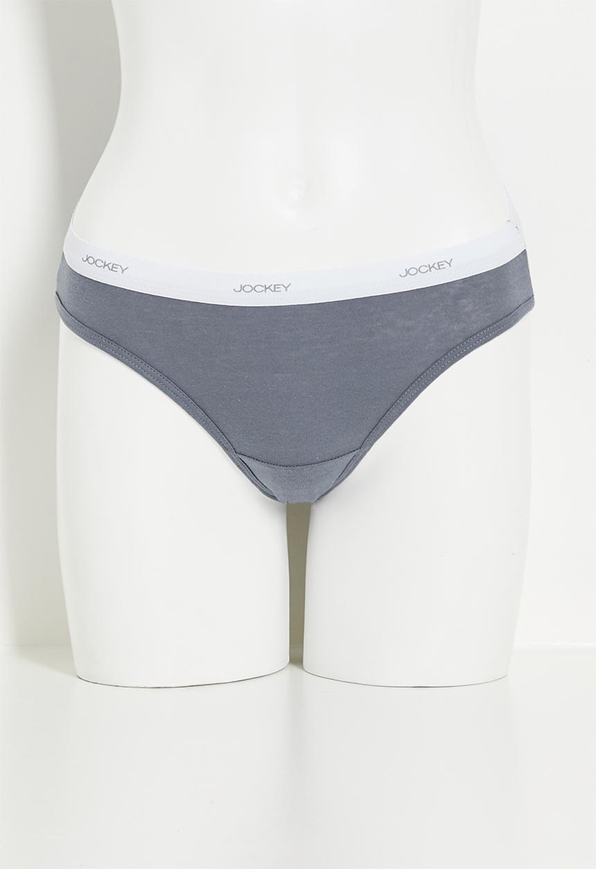 Jockey - 6 pk value plain bikini - grisalle / purple potion / musk / cappucinoliquid blue / mosiac