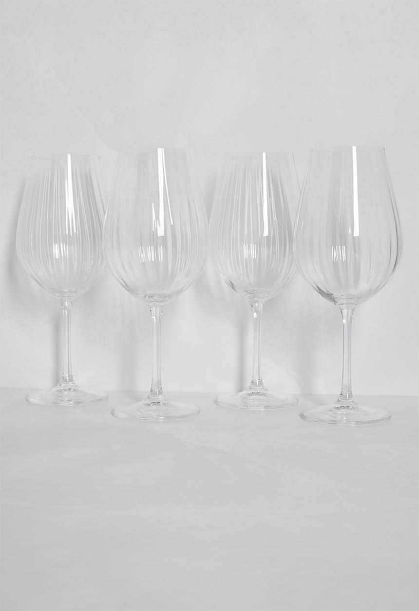 Excellent Houseware - Crystaline wine glass set of 4 - Clear