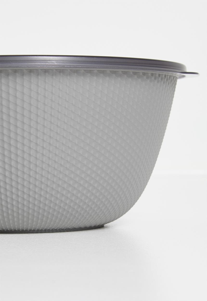 Excellent Houseware - Embossed nested food storage - grey
