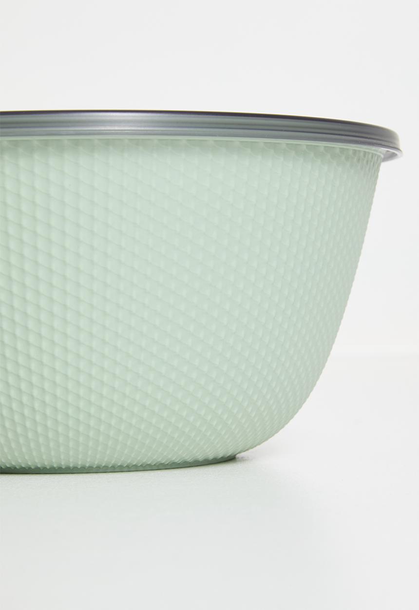 Excellent Houseware - Embossed nested food storage - green