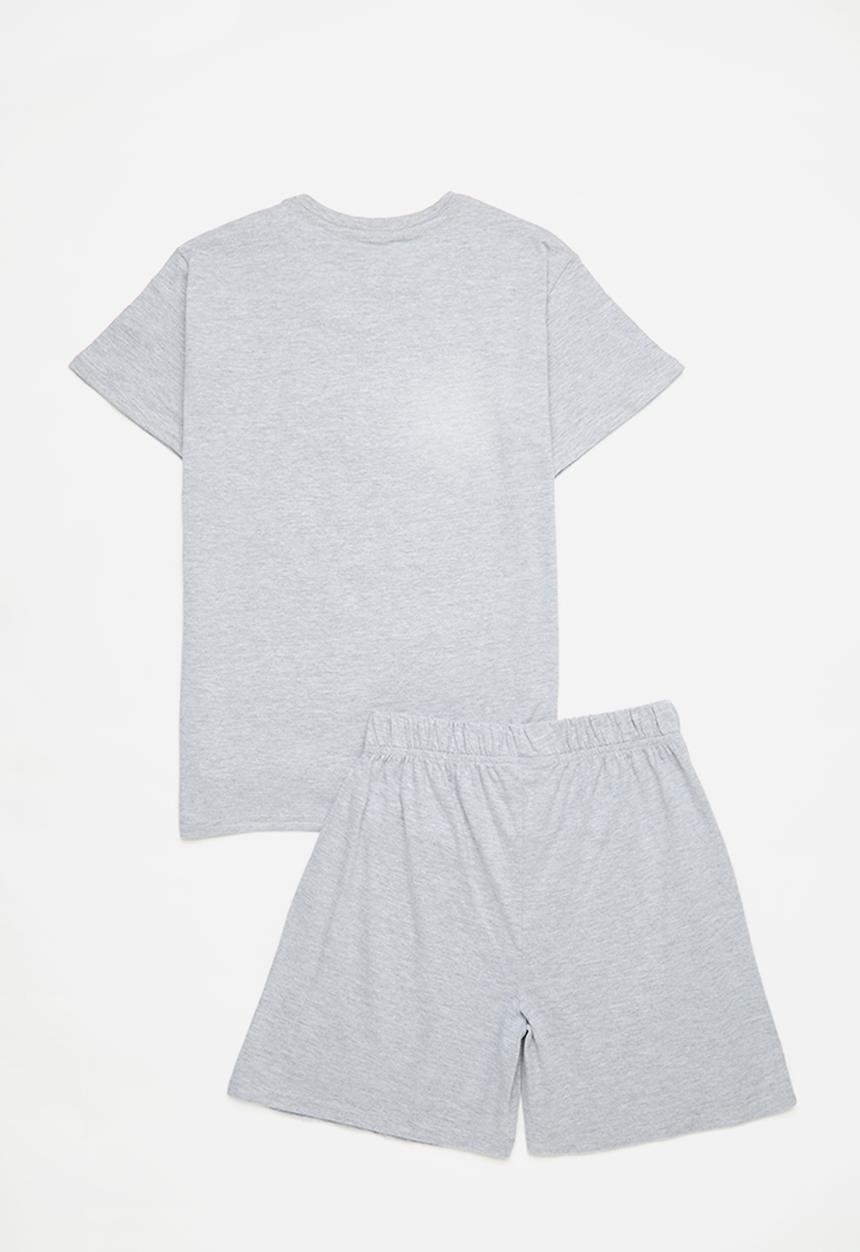 Pop Candy - Nasa placement print pj set - grey/multi