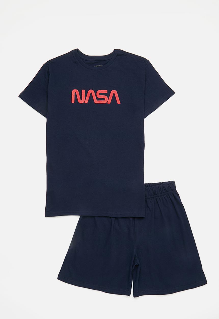 Pop Candy - Nasa logo pj set - dark navy/red