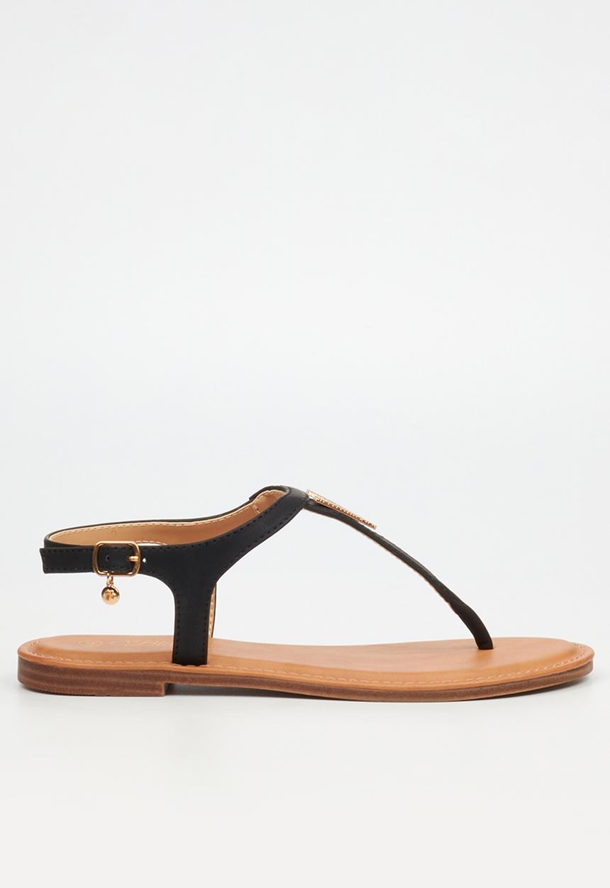 Miss Black - Basil 3 t-bar flat sandal - black