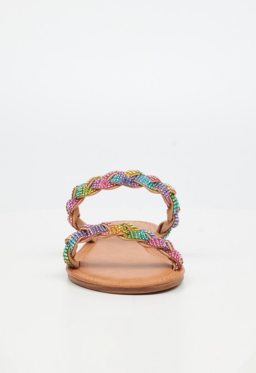 Miss Black - Basil 4 braided sandal - multi