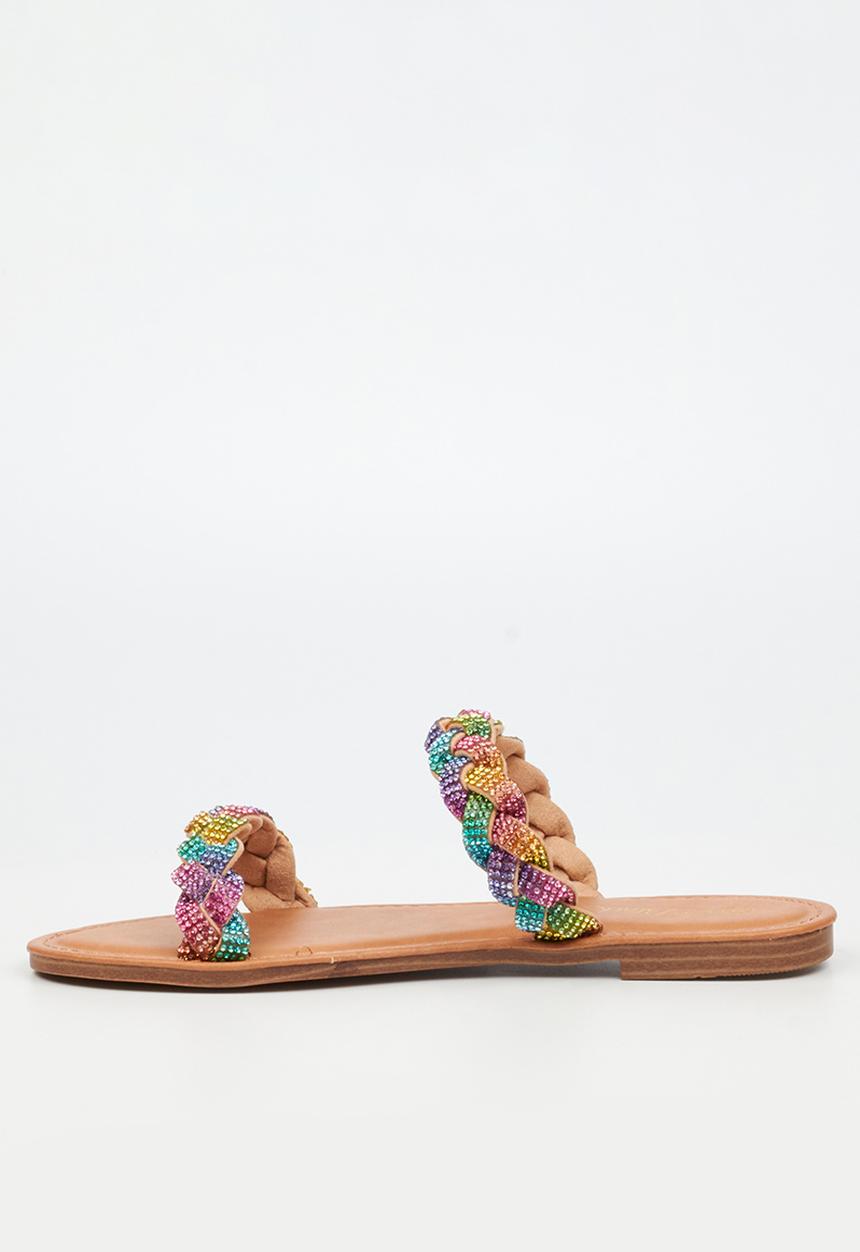 Miss Black - Basil 4 braided sandal - multi