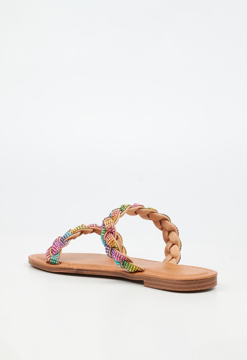 Miss Black - Basil 4 braided sandal - multi