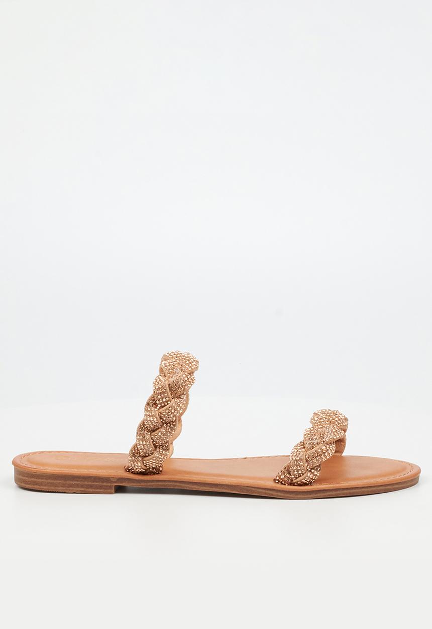 Miss Black - Basil 4 braided sandal - rose gold