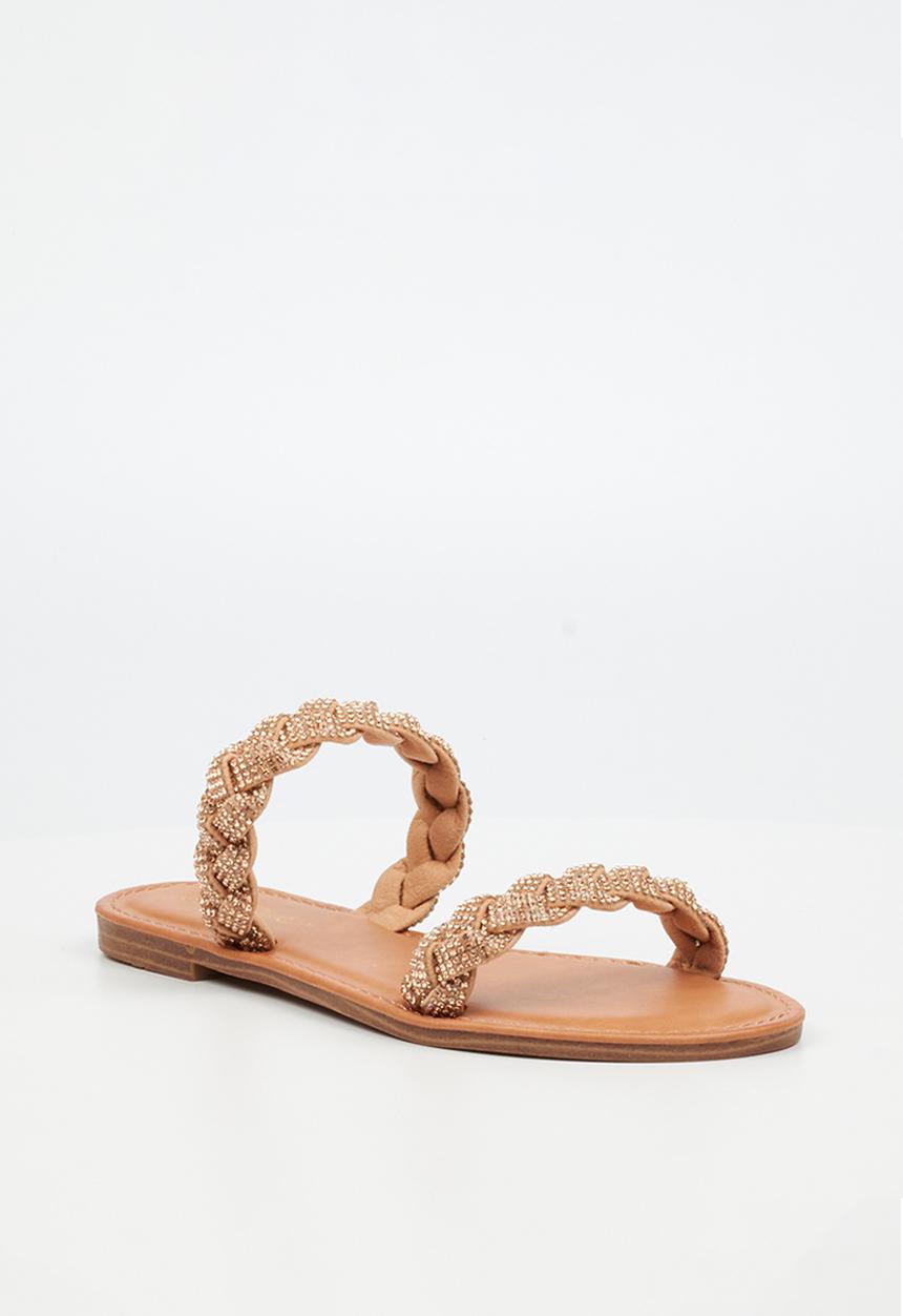 Miss Black - Basil 4 braided sandal - rose gold