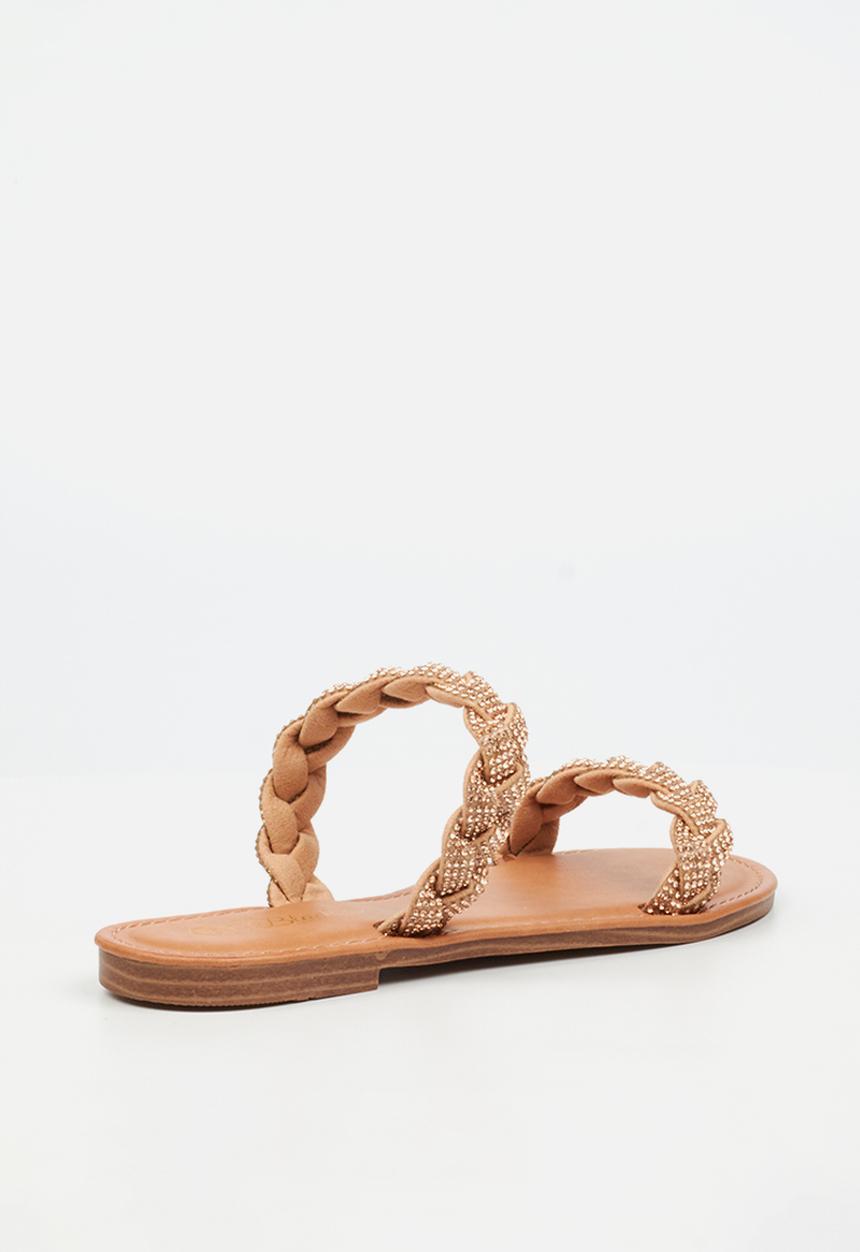 Miss Black - Basil 4 braided sandal - rose gold