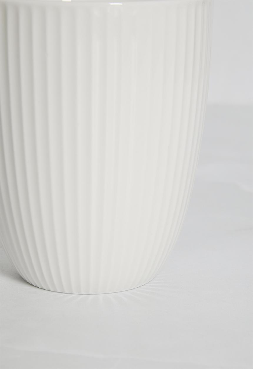 Excellent Houseware - Embossed porcelain mug  set of 4 - white