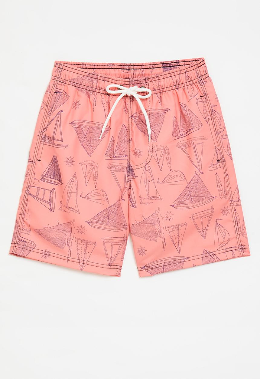 Pop Candy - Printed board shorts - coral