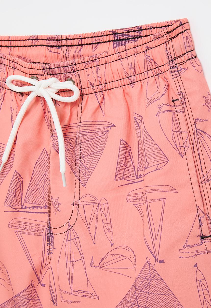 Pop Candy - Printed board shorts - coral