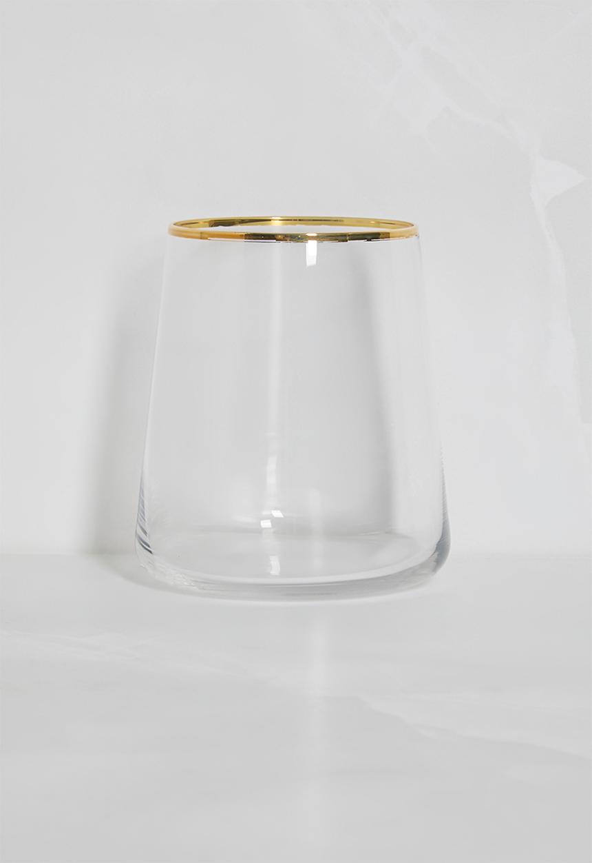 Excellent Houseware - Celebration wine glass set of 2 - clear
