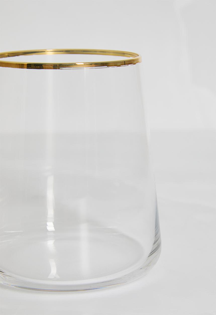 Excellent Houseware - Celebration wine glass set of 2 - clear