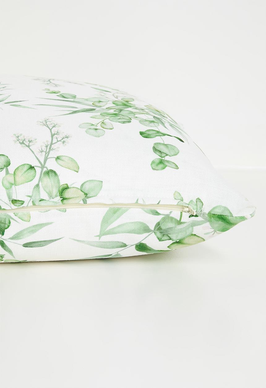 Sixth Floor - Eucalyptus Printed Cushion Cover - Green