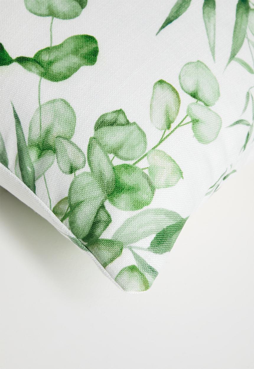Sixth Floor - Eucalyptus Printed Cushion Cover - Green
