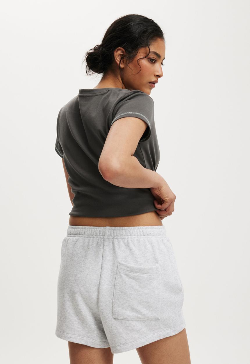 Cotton On - Fleece sweatshort - soft grey marle