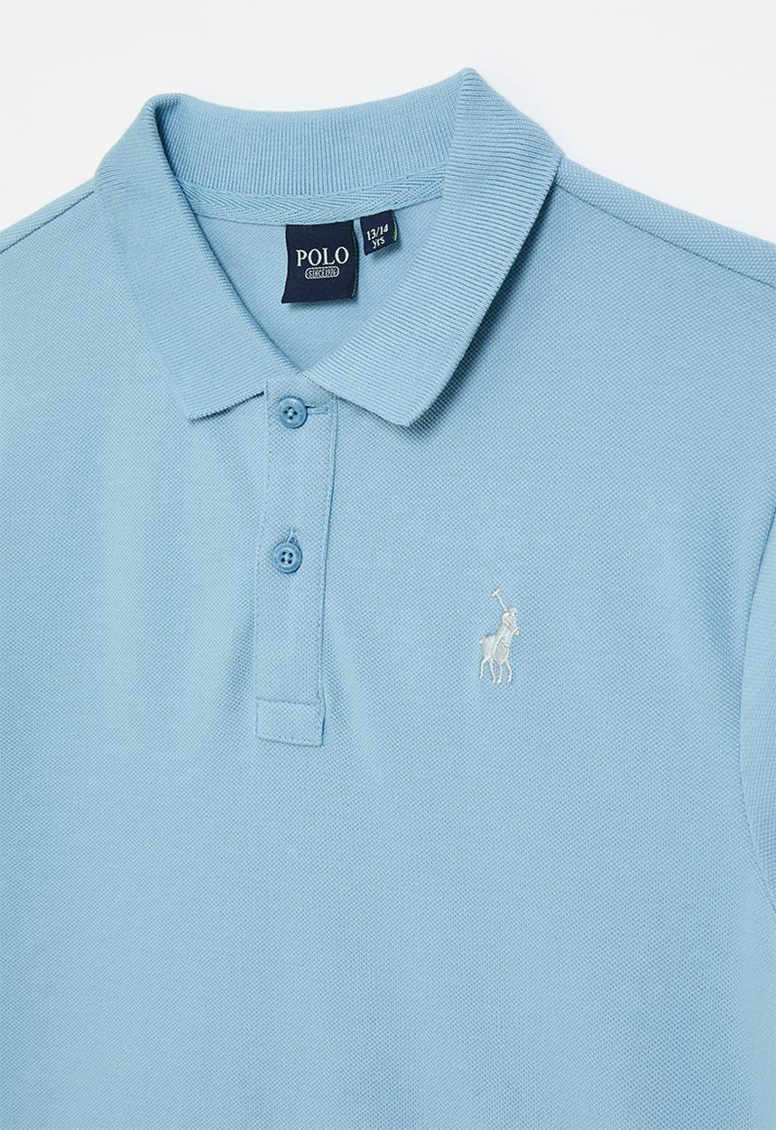 POLO - Boys austin ss golfer - glacier blue
