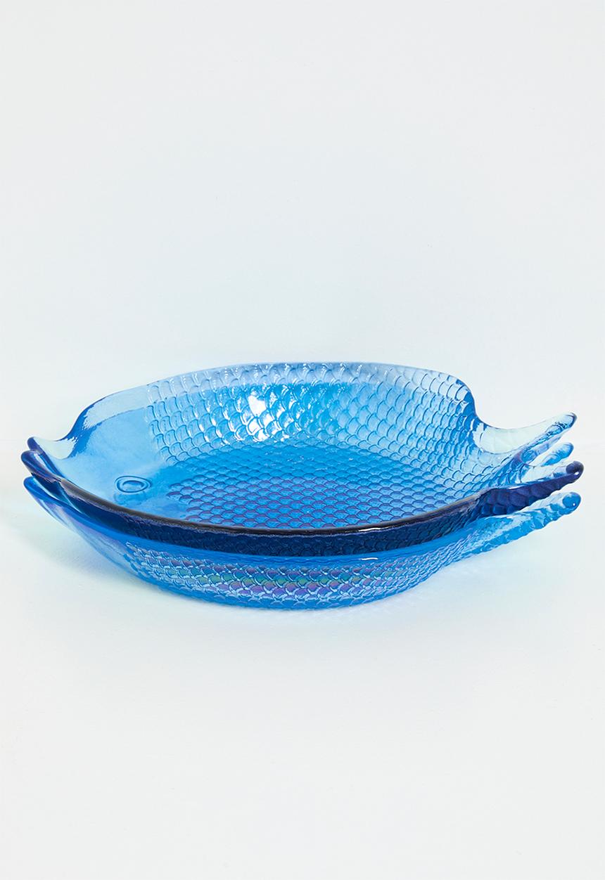 Excellent Houseware - Fish bowl set of 2 - blue