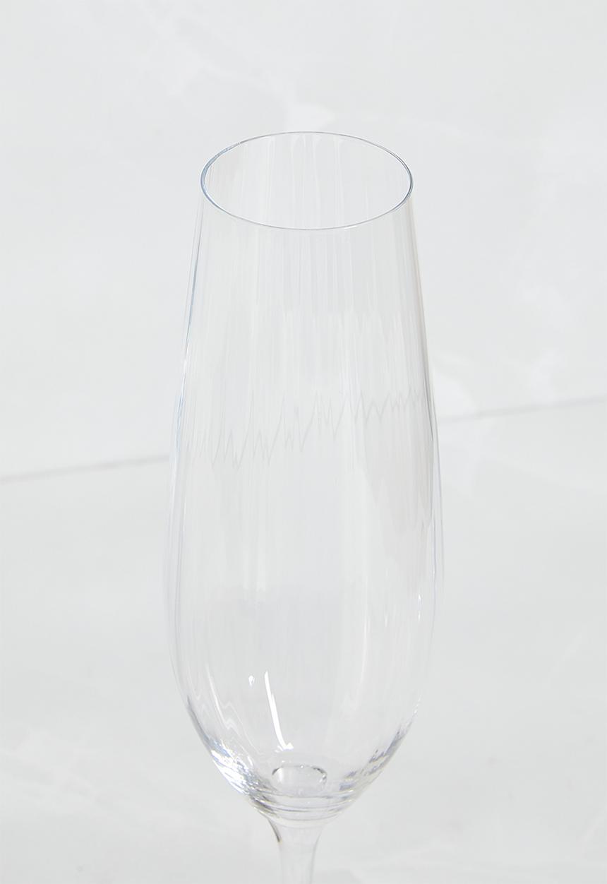 Excellent Houseware - Crystaline champagne glass set of 4 - Clear