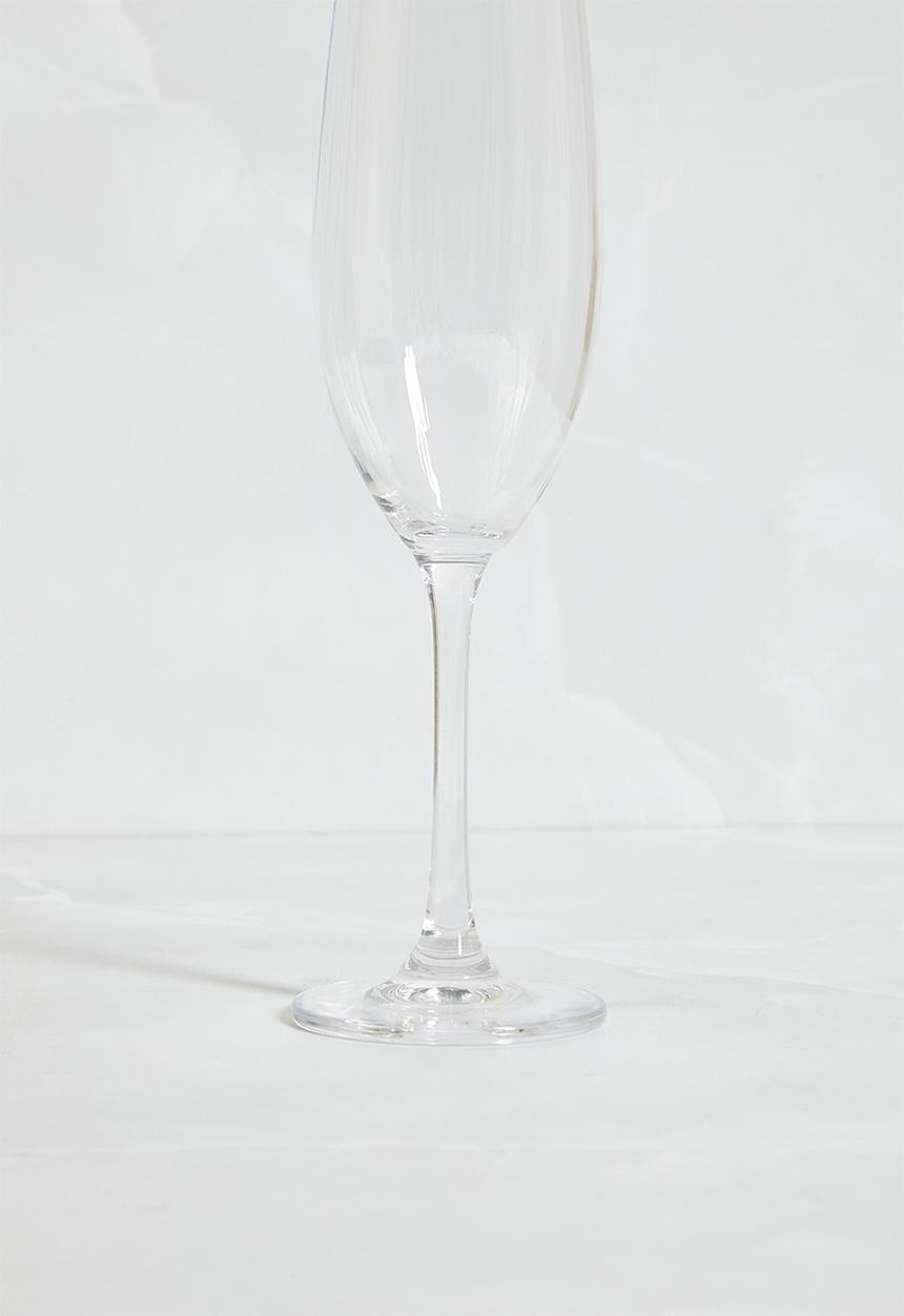 Excellent Houseware - Crystaline champagne glass set of 4 - Clear