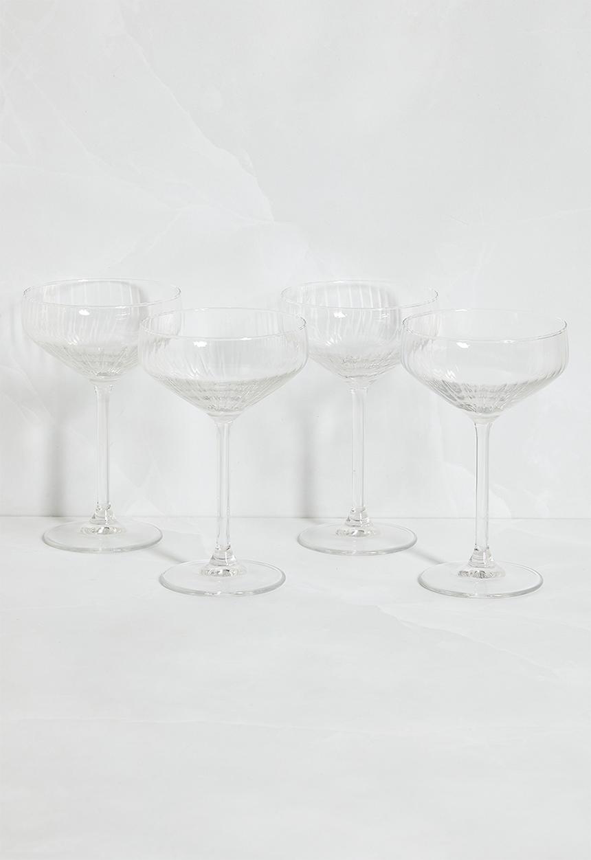 Excellent Houseware - Cocktail glass set of 4 - clear