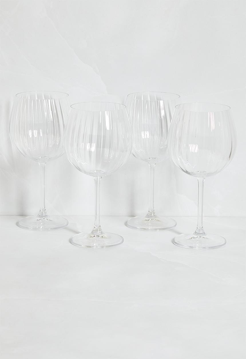 Excellent Houseware - Crystaline gin glass set of 4 - Clear
