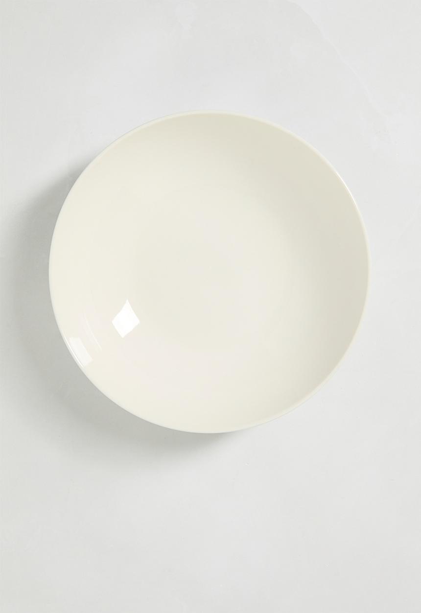 Excellent Houseware - Embossed porcelain pasta bowl set of 4 - white