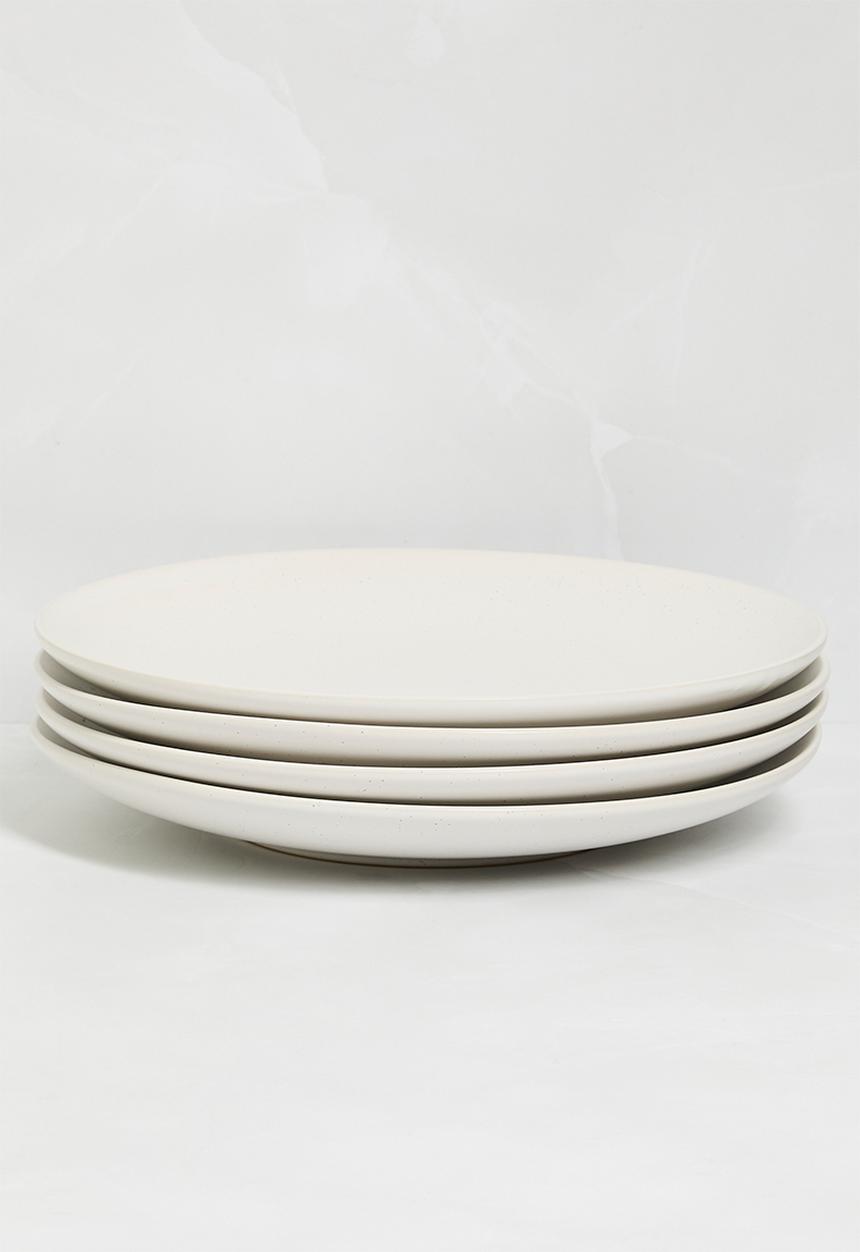 Excellent Houseware - Billy dinner plate set of 4 - white