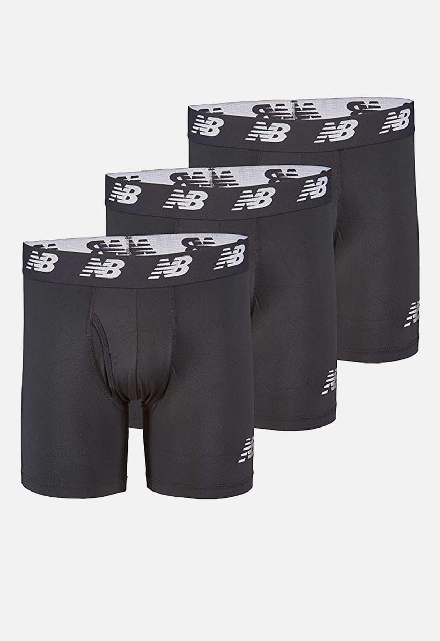 New Balance  - Premium 6In Boxer Briefs 3Pk - Black