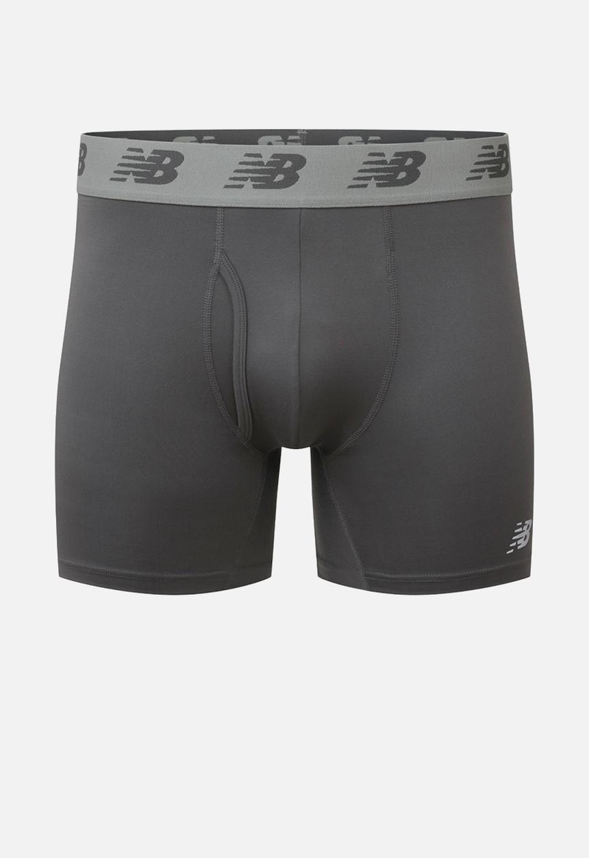 New Balance  - Premium 6In Boxer Briefs 3Pk - Charcoal