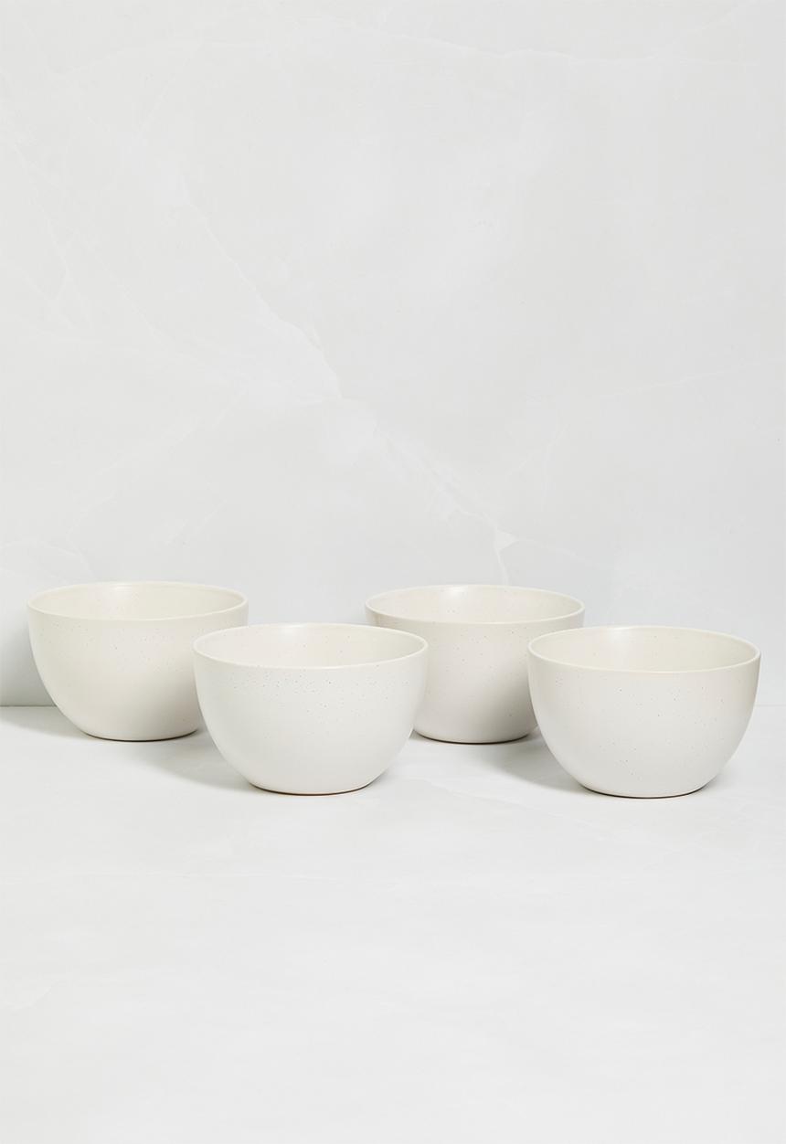 Excellent Houseware - Billy bowl set of 4 - white