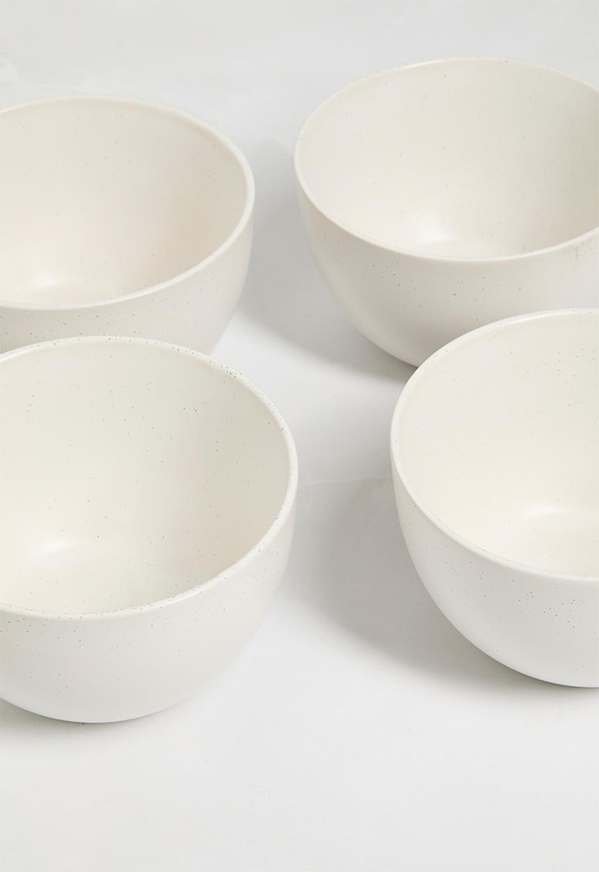Excellent Houseware - Billy bowl set of 4 - white