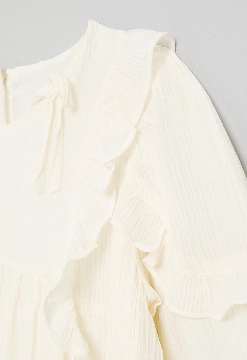 Pop Candy - Frilly boho dress - ivory
